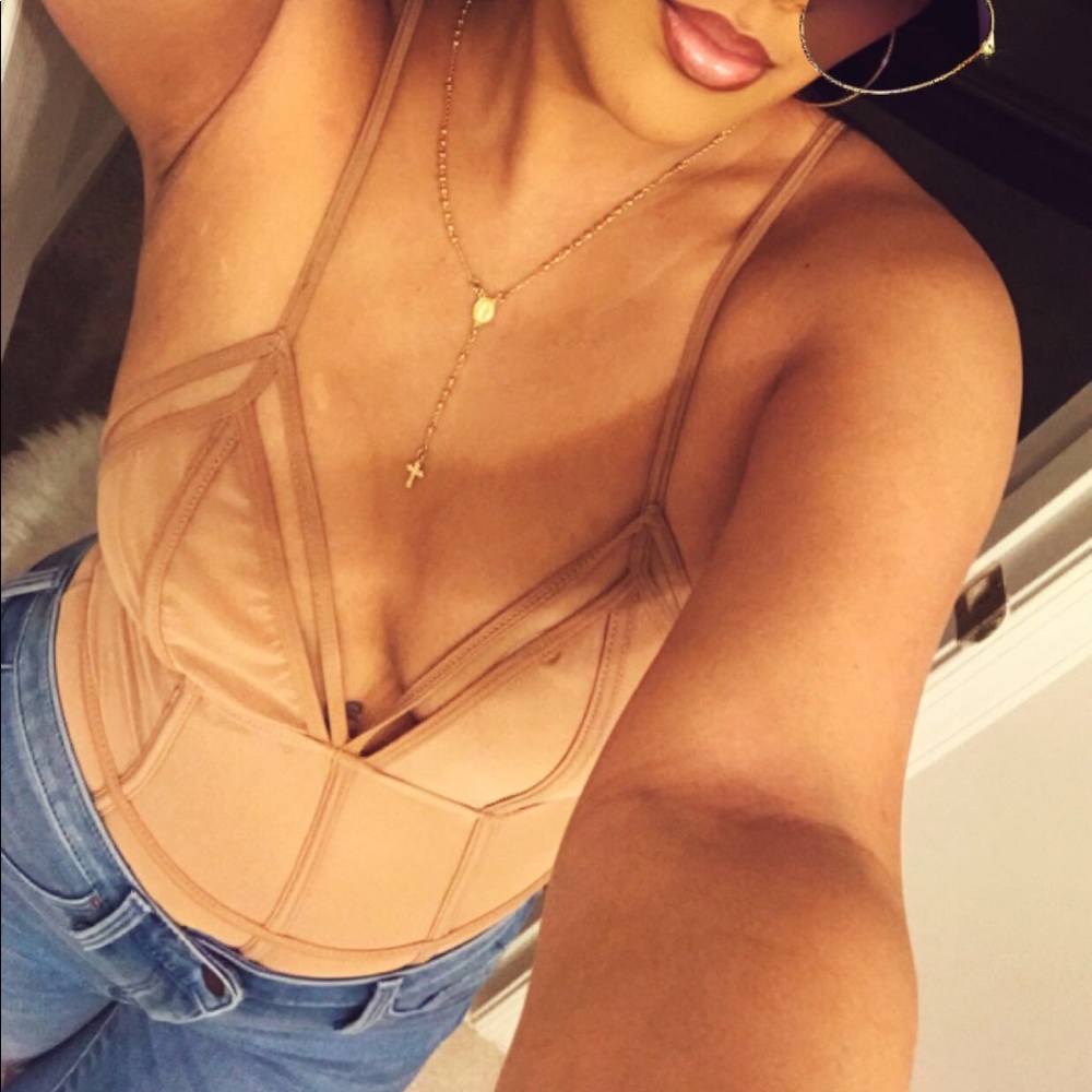 nude mesh body suit
